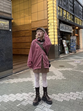 「アイテム（ボストンバッグ、グリーン系）」を使った、nya2kichanさん（レディース・158cm）の秋コーディネート