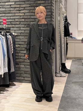 「PAGEBOY（ページボーイ）のプラットチャンキースニーカー（スニーカー、ブラック系）」を使った、nya2kichanさん（レディース・158cm）の秋コーディネート