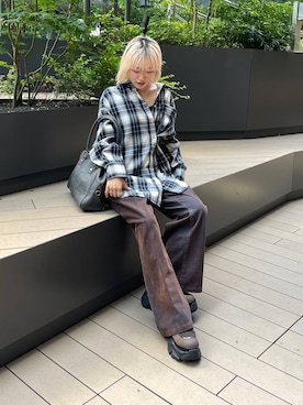 「アイテム（キャミソール、ブラック系）」を使った、nya2kichanさん（レディース・158cm）の秋コーディネート