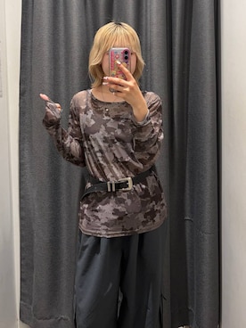 「PBLIM（ページボーイリム）の《UNISEX/AIR QUICK DRY/通気性/吸水速乾/UVカット》エアクイックドライカーゴ（カーゴパンツ、グレー系）」を使った、nya2kichanさん（レディース・158cm）の夏コーディネート