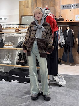 「PAGEBOY（ページボーイ）のアイテム」を使った、nya2kichanさん（レディース・158cm）の冬コーディネート