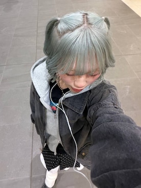 「PAGEBOY（ページボーイ）のヴィンテージダンボールWZIPパーカー【セットアップ対応】（パーカー、グレー系）」を使った、nya2kichanさん（レディース・158cm）の春コーディネート