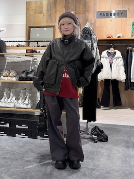 「PBLIM（ページボーイリム）のアイテム（ブルゾン）」を使った、nya2kichanさん（レディース・158cm）の秋コーディネート