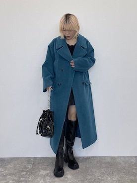 「アイテム（チェスターコート）」を使った、nya2kichanさん（レディース・158cm）の秋コーディネート