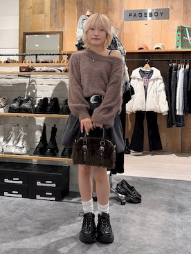 「アイテム（キャミソール、ブラック系）」を使った、nya2kichanさん（レディース・158cm）の冬コーディネート