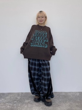 「PBLIM（ページボーイリム）のアイテム（スラックス）」を使った、nya2kichanさん（レディース・158cm）の秋コーディネート