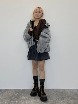 「アイテム（キャミソール、ブラック系）」を使った、nya2kichanさん（レディース・158cm）の秋コーディネート