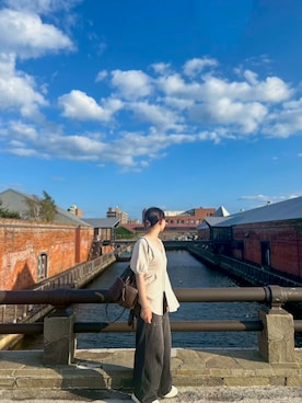 「loin nuit（ロワンニュイ）のアイテム」を使った、siro＆kuroさん（レディース・156cm）の春コーディネート