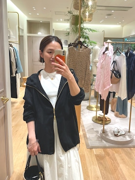 「LOUNGEDRESS（ラウンジドレス）のアイテム（ジャケット/アウター）」を使った、kuuusanさん（レディース・157cm）の春コーディネート