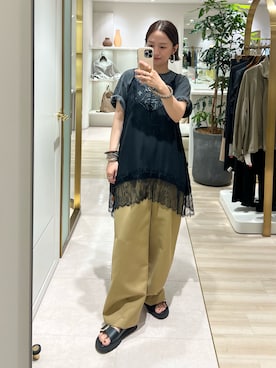 「LOUNGEDRESS（ラウンジドレス）のアイテム」を使った、kuuusanさん（レディース・157cm）の春コーディネート