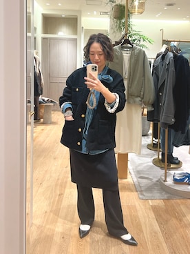 「アイテム（ノーカラージャケット）」を使った、kuuusanさん（骨格ストレート・レディース・157cm）の秋コーディネート