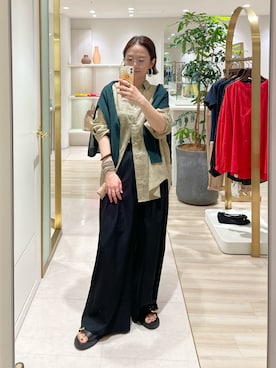 Loungedress ラウンジドレス　スクエアパネルイージーパンツ　アイボリー LOUNGEDRESS（ラウンジドレス）の「≪先行予約≫【CHIGNON】スクエア