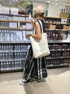 「スカートコーデ」｜「アイテム（帽子）」を使った、Laulea staffさん（レディース・168cm）の夏コーディネート