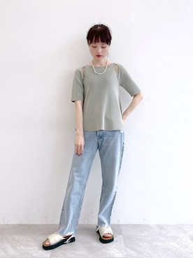 「STERNBERG（スタンバーグ）のアイテム（アクセサリー）」を使った、ぱっち(STERNBERG)さん（レディース・158cm）の春コーディネート