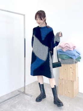 「STERNBERG（スタンバーグ）のアイテム（ワンピース/ドレス）」を使った、ぱっち(STERNBERG)さん（レディース・158cm）の秋コーディネート