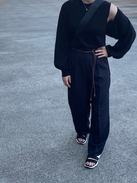 「SKECHERS（スケッチャーズ）のアイテム（サンダル）」を使った、aquatopiaさん（レディース・157cm）の秋コーディネート