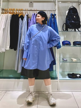 「SMELLY（スメリー）のアイテム（ハンチング/ベレー帽）」を使った、juri.さん（レディース・148cm）の秋コーディネート