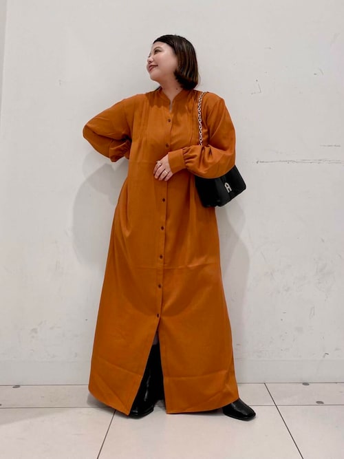 セール】『Shortサイズあり』タックシャツワンピース