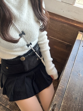 「GRL（グレイル）のアイテム（ニット/セーター）」を使った、mameさん（レディース・155cm）の冬コーディネート