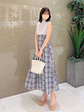 「アイテム（サンダル、その他）」を使った、mihoさん（レディース・162cm）の夏コーディネート