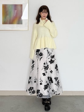 「アイテム（ブーツ）」を使った、mihoさん（レディース・163cm）の秋コーディネート