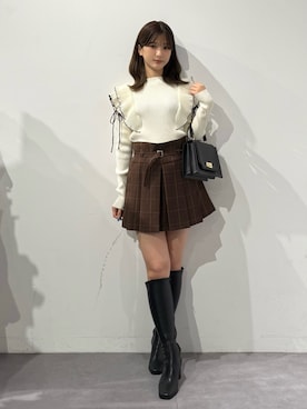 「アイテム（ハンドバッグ）」を使った、mihoさん（レディース・163cm）の秋コーディネート
