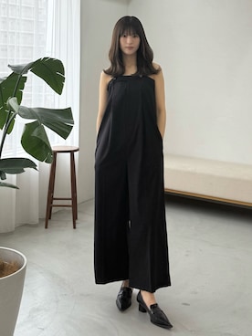 「大人カジュアル」｜「アイテム（つなぎ/オールインワン）」を使った、mihoさん（レディース・163cm）の夏コーディネート