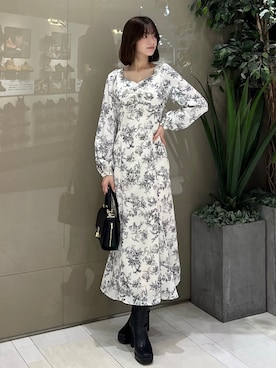 「MERCURYDUO（マーキュリーデュオ）のアイテム（ワンピース/ドレス）」を使った、mihoさん（レディース・162cm）の秋コーディネート