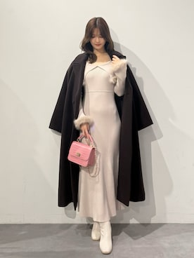 「アイテム（チェスターコート）」を使った、mihoさん（レディース・163cm）の秋コーディネート