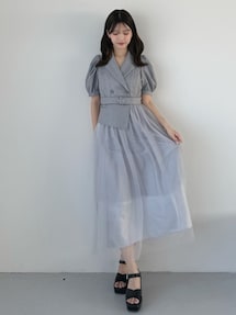 ジャケットドッキングワンピース｜マーキュリーデュオ（MERCURYDUO