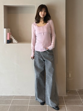 「レイヤードstyle」｜mihoさん（レディース・163cm）の秋コーディネート