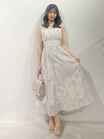 花柄バックレースアップワンピース｜マーキュリーデュオ