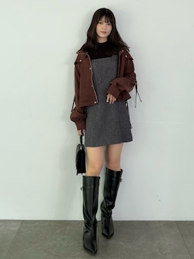 「アイテム（ブルゾン）」を使った、mihoさん（レディース・163cm）の夏コーディネート