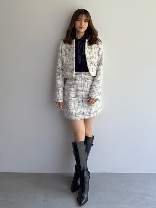 未使用】MERCURYDUO オリジナルツイードジャケット+ビスチェセット