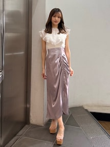 異素材ラッフルコンパクトニット｜マーキュリーデュオ（MERCURYDUO