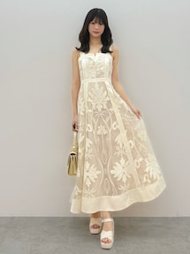 カットワークレースキャミワンピース｜マーキュリーデュオ（MERCURYDUO