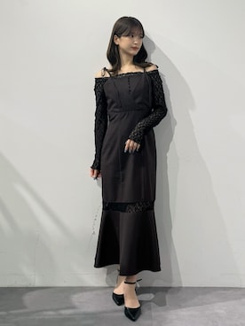 「アイテム（ワンピース/ドレス）」を使った、mihoさん（レディース・163cm）の冬コーディネート