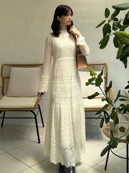 モヘヤニットスカシアミワンピース（ワンピース）｜MERCURYDUO