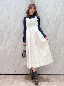 デニムフラワーモチーフジャンスカ｜マーキュリーデュオ