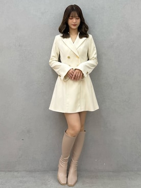 「MERCURYDUO（マーキュリーデュオ）のアイテム（ブーツ）」を使った、mihoさん（レディース・163cm）の秋コーディネート