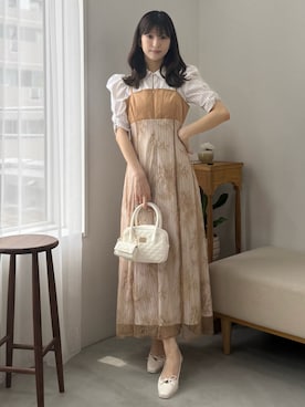 「MERCURYDUO（マーキュリーデュオ）のアイテム（その他シューズ）」を使った、mihoさん（レディース・163cm）の夏コーディネート