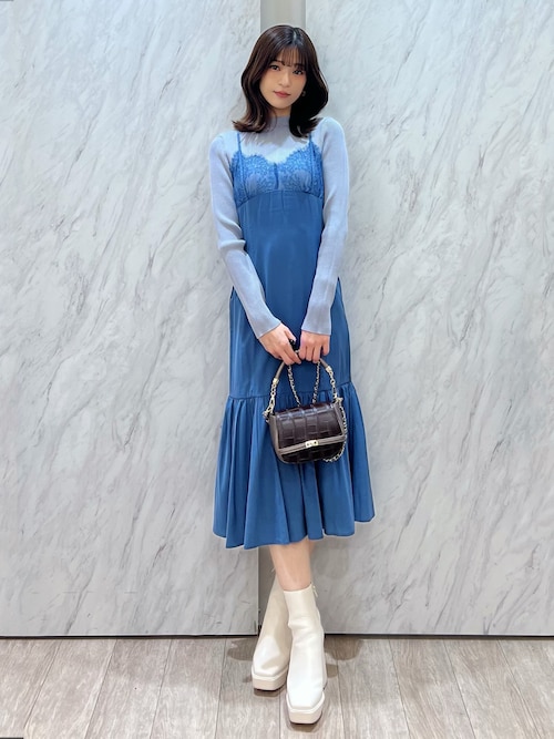 セール】ランジェリー風キャミドッキングワンピース（ワンピース