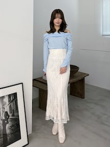FILA別注】裏毛オフショルトップス｜マーキュリーデュオ（MERCURYDUO