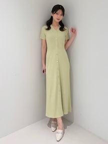 ワイドリブスキッパーニットワンピース｜マーキュリーデュオ