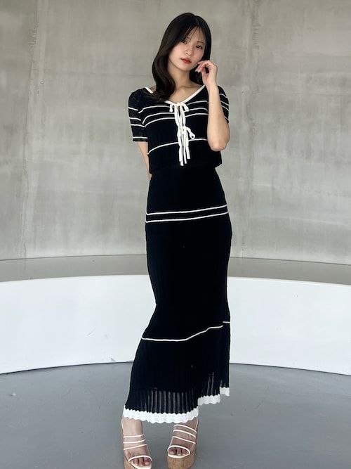 マーキュリー♡セットアップ MERCURYDUO（マーキュリーデュオ） ワンピース メランジニット