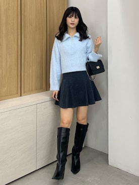 「水色」｜mihoさん（レディース・163cm）の夏コーディネート