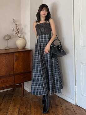 「アイテム（ワンピース）」を使った、mihoさん（レディース・163cm）の夏コーディネート