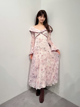 「MERCURYDUO（マーキュリーデュオ）のアイテム（ブーツ）」を使った、mihoさん（レディース・163cm）の夏コーディネート