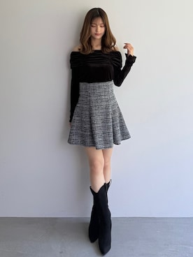 「アイテム（スカート）」を使った、mihoさん（レディース・163cm）の夏コーディネート