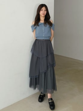 「MERCURYDUO（マーキュリーデュオ）のアイテム（パンプス）」を使った、mihoさん（レディース・163cm）の夏コーディネート